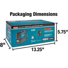 Carregar imagem no visualizador da galeria, Makita SK105DNAX 12V max CXT Lithium-Ion Cordless Self-Leveling Cross-Line Red Beam Laser Kit (2.0Ah)