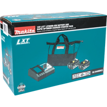 Carregar imagem no visualizador da galeria, Makita BL1840BDC2 18V LXT® Lithium‑Ion Battery and Rapid Optimum Charger Starter Pack (4.0Ah)