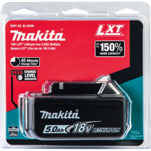 Carregar imagem no visualizador da galeria, Makita BL1850B 18V LXT® Lithium‑Ion 5.0Ah Battery