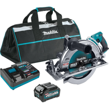 Carregar imagem no visualizador da galeria, Makita GSR02M1 40V max XGT® Brushless Cordless Rear Handle 10‑1/4" Circular Saw Kit, AWS® Capable (4.0Ah)
