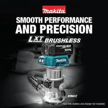 Carregar imagem no visualizador da galeria, Makita XTR01Z 18V LXT Lithium-Ion Cordless Router (Tool Only)