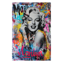 Carregar imagem no visualizador da galeria, Marilyn Monroe Wallpaper Mural. Graffiti Art Mural. Colorful Pop Art. #6851