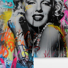 Carregar imagem no visualizador da galeria, Marilyn Monroe Wallpaper Mural. Graffiti Art Mural. Colorful Pop Art. #6851