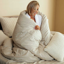 Carregar imagem no visualizador da galeria, Bamboo Cotton Duvet Cover - Sand