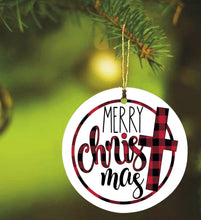 Carregar imagem no visualizador da galeria, Merry Christ - Mas Plaid Jesus Ornament