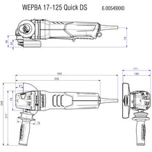 Carregar imagem no visualizador da galeria, Metabo 613114420 WEPBA 19-125 Q DS 5in M-Brush Angle Grinder