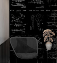Carregar imagem no visualizador da galeria, Aviation Wallpaper Mural. Featuring Military Jet and Airplane Patent Designs. #6732