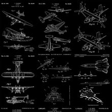 Carregar imagem no visualizador da galeria, Aviation Wallpaper Mural. Featuring Military Jet and Airplane Patent Designs. #6732