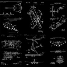 Carregar imagem no visualizador da galeria, Aviation Wallpaper Mural. Featuring Military Jet and Airplane Patent Designs. #6732
