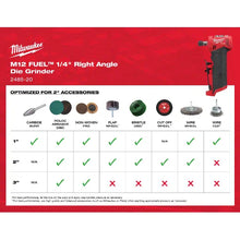 Carregar imagem no visualizador da galeria, Milwaukee 2485-20 M12 FUEL 1/4" Right Angle Die Grinder