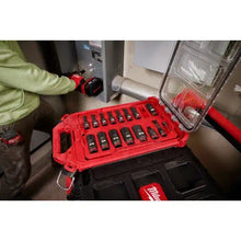 Carregar imagem no visualizador da galeria, Milwaukee 49-66-6800 SHOCKWAVE Impact Duty™ Socket 3/8” Dr 17PC SAE PACKOUT Set