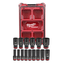 Carregar imagem no visualizador da galeria, Milwaukee 49-66-6802 SHOCKWAVE Impact Duty™ Socket 1/2” Dr 15PC SAE PACKOUT Set