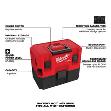 Carregar imagem no visualizador da galeria, Milwaukee 0960-20 M12 FUEL™ 1.6 Gallon Wet/Dry Vacuum