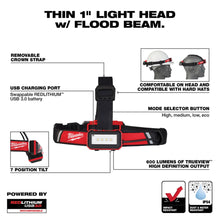 Carregar imagem no visualizador da galeria, Milwaukee 2115-21 USB Rechargeable Low-Profile Headlamp