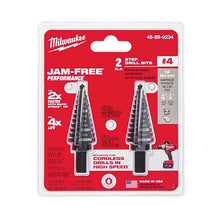 Carregar imagem no visualizador da galeria, Milwaukee 48-89-9234 Step Drill Bit Set #4 3/16" - 7/8" - 2PC