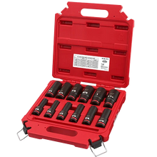 Carregar imagem no visualizador da galeria, Milwaukee 49-66-7011 12PCSHOCKWAVE Impact Duty™ 1/2" Drive SAE Deep 6 Point Socket Set