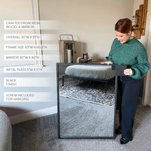 Carregar imagem no visualizador da galeria, 51 Inch Matte Black Hanging Mirror