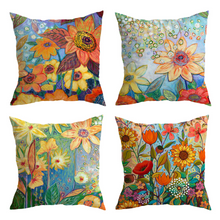 Carregar imagem no visualizador da galeria, Summer Flowers Cushion Covers