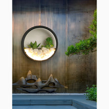 Carregar imagem no visualizador da galeria, Modern Black Art Plant Outdoor Waterproof LED Wall Lamp For Garden, Porch