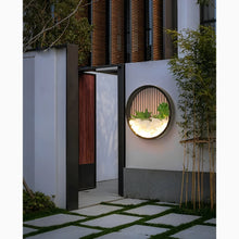 Carregar imagem no visualizador da galeria, Modern Black Art Plant Outdoor Waterproof LED Wall Lamp For Garden, Porch
