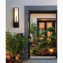 Carregar imagem no visualizador da galeria, Modern Black/Gold Copper Outdoor Waterproof LED Wall Lamp For Garden