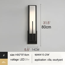 Carregar imagem no visualizador da galeria, Modern Black/Gold Copper Outdoor Waterproof LED Wall Lamp For Garden
