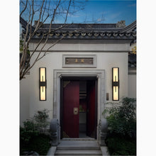 Carregar imagem no visualizador da galeria, Modern Black/Gold Copper Outdoor Waterproof LED Wall Lamp For Garden