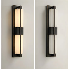 Carregar imagem no visualizador da galeria, Modern Black/Gold Copper Outdoor Waterproof LED Wall Lamp For Garden