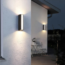 Carregar imagem no visualizador da galeria, Modern Black Outdoor Waterproof Aluminum LED Wall Lamp For Porch, Garden