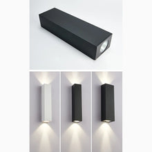 Carregar imagem no visualizador da galeria, Modern Black/White Outdoor Waterproof Aluminum LED Wall Lamp For Garden