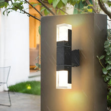 Carregar imagem no visualizador da galeria, Modern Black Outdoor Waterproof LED Wall Mounted Lamp For Villa, Porch