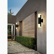 Carregar imagem no visualizador da galeria, Modern Black Outdoor Waterproof LED Wall Mounted Lamp For Villa, Porch