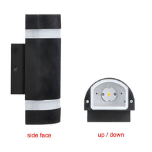 Carregar imagem no visualizador da galeria, Modern Matte Black Outdoor Waterproof Aluminum LED Wall Light For Porch