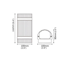 Carregar imagem no visualizador da galeria, Modern Matte Black Outdoor Waterproof Aluminum LED Wall Light For Porch