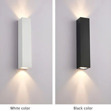 Carregar imagem no visualizador da galeria, Modern Black/White Outdoor Waterproof Aluminum LED Wall Lamp For Garden