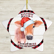 Carregar imagem no visualizador da galeria, Mooey Christmas Cattle Star Cow Ornament