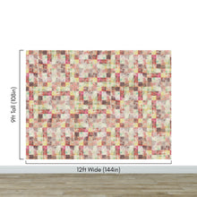 Load image into Gallery viewer, Vintage Grunge Tile Pattern Wallpaper. Aesthetic Wall Decor. #6668