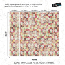 Load image into Gallery viewer, Vintage Grunge Tile Pattern Wallpaper. Aesthetic Wall Decor. #6668