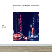 Carregar imagem no visualizador da galeria, Personalized Neon Name on City Billboard Wall Mural. #6595