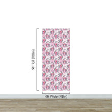 Carregar imagem no visualizador da galeria, Pink Mermaid Wall Mural. Magical Cute Mermaid and Seahorse in Ocean Peel and Stick Wallpaper. #6371