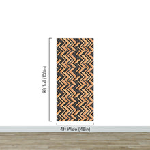 Carregar imagem no visualizador da galeria, Modern Design Wooden Zigzag Panel Wallpaper Mural. #6736