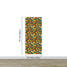 Carregar imagem no visualizador da galeria, Colorful Lego Blocks Pattern Wallaper Mural. #6856