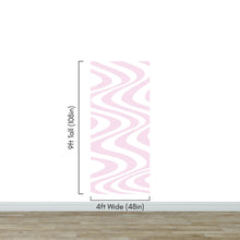 Carregar imagem no visualizador da galeria, Pink Swirly Lines Abstract Wallpaper Mural. #6635