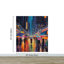 Carregar imagem no visualizador da galeria, Raining Cityscape Wallpaper Mural - Abstract Color Mural. #6762