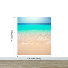 Carregar imagem no visualizador da galeria, Tropical White Sand Paradise Beach Ocean Wave Scenery Wall Mural. #6201