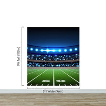 Carregar imagem no visualizador da galeria, Football Stadium Wallpaper Mural. Bright lights over 50 yard line. #6787