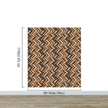 Carregar imagem no visualizador da galeria, Modern Design Wooden Zigzag Panel Wallpaper Mural. #6736