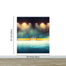 Carregar imagem no visualizador da galeria, Hockey Rink Wallpaper Mural. Sports Theme Decor. #6958