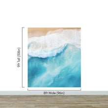 Load image into Gallery viewer, Blue Ocean Wave Wall Mural. #6869