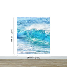 Carregar imagem no visualizador da galeria, Turquoise Ocean Wave Wallpaper. Surf Ocean Wave Wall Mural. #6924